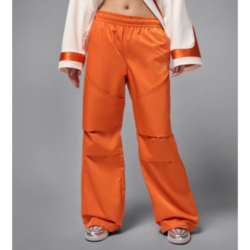 New JORDAN WMNS Size Large JORDAN BROOKLYN PANTS (STARFISH/WHITE) HF9465-805
